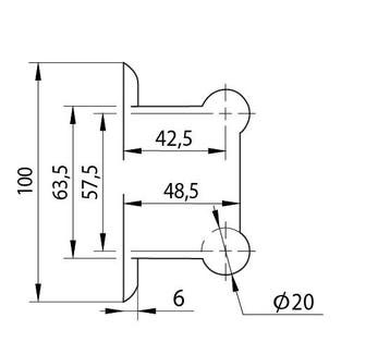 Porto Select glas/wand 90° enkelzijdig scharnier - Zwart, Doe-het-zelf en Verbouw, Ophalen of Verzenden, Nieuw