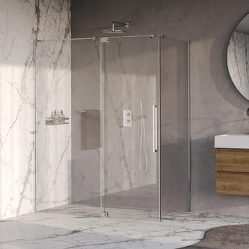 Brauer Stellar - Douchecabine met Draaideur - Helder Glas -, Doe-het-zelf en Verbouw, Sanitair, Ophalen of Verzenden, Nieuw