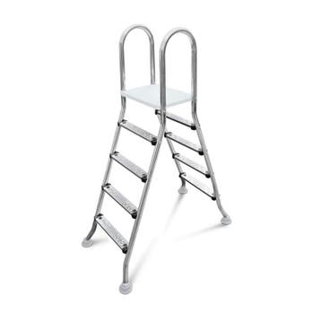 Weau A-frame RVS zwembadtrap 2 x 4 treden - AISI 304, Tuin en Terras, Zwembad-toebehoren, Verzenden, Nieuw