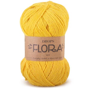 DROPS Flora Mix - 17 geel - Wol Garen, Ophalen of Verzenden, Nieuw