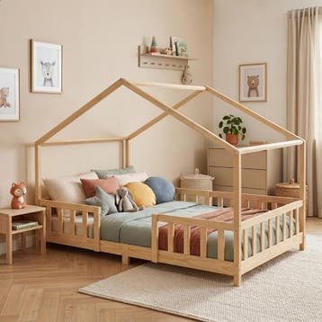 [en.casa] Kinderbed Treviolo met uitvalbeveiliging 120x200 c, Verzenden, Nieuw
