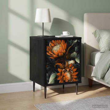 vidaXL Nachtkastje LOCHEM 2 st Zwart eiken 36 x 33 x 51 cm, Minder dan 45 cm, Verzenden, Nieuw, Minder dan 55 cm