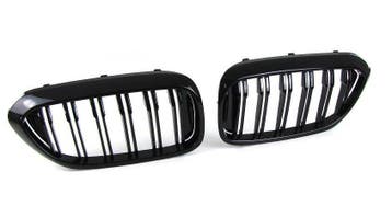 Dubbelspijls Nieren Glans Zwart BMW 5 Serie G30 G31 B2428, Auto-onderdelen, Nieuw, Voor, BMW