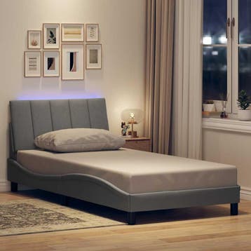 vidaXL Bedframe zonder matras Hanko 100x200 cm stof, 100 cm, Eenpersoons, Verzenden, Nieuw