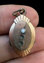 Esoterisch en sacraal Victoriaans reliquiarium in roségoud,