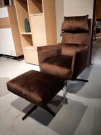 Matera fauteuil - hoge rug + hocker **SHOWROOMMODEL**, Nieuw