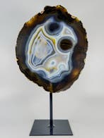 Unique patterns - Agate on stand Gepolijste - Hoogte: 260 mm