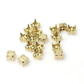 Houder Z1: kastje voor puntsteen 2/3mm goudkleur 3x4mm 25..., Hobby en Vrije tijd, Ophalen of Verzenden, Nieuw, Overige typen