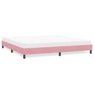 vidaXL Bedframe zonder matras 180x210 cm fluweel roze, Verzenden, Nieuw, Tweepersoons, Stof