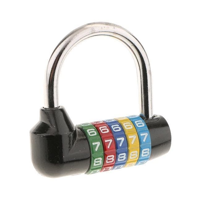 Hangslot met cijfercode - 5 cijfers - Zwart, Doe-het-zelf en Verbouw, Hang- en Sluitwerk, Slot, Nieuw, IJzer, Ophalen of Verzenden