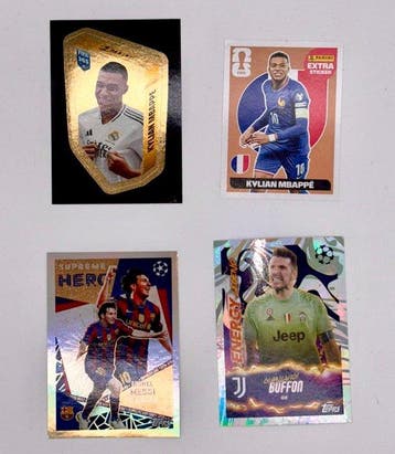 Panini Kylian Mbappé, Lionel Messi, Buffon - 4 Mixed, Nieuw