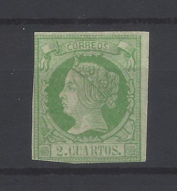 Spanje 1860/1861 - 2 kamers Isabel II - Edifil nº 51, Gestempeld