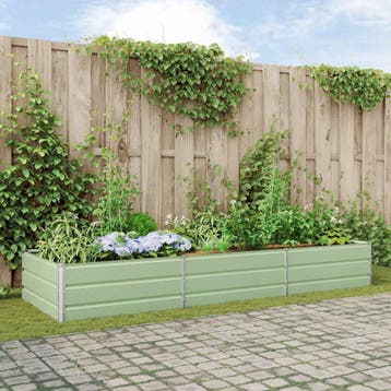 vidaXL Plantenbak Pastelgroen 290 x 100 x 45 cm, Tuin en Terras, Bloembakken en Plantenbakken, 100 cm of meer, Verzenden, Nieuw