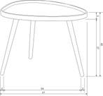 WOOOD Mae Bijzettafel - Grenen/MDF - Sepia - 40x61x50, Verzenden, Nieuw