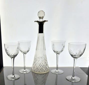 WMF / Geislingen - Jugendstil - Karaf (5) - Kristal, 4, Antiek en Kunst