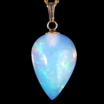 Geen Reserve – 7,45 ct Elegante peervormige opaalhanger met