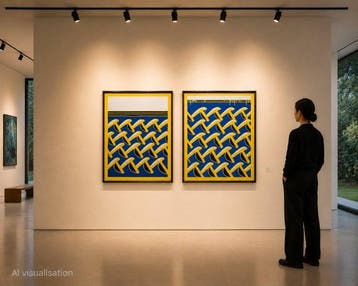 Baptiste Laurent - Vagues noires I et II Diptych XXL, Antiek en Kunst