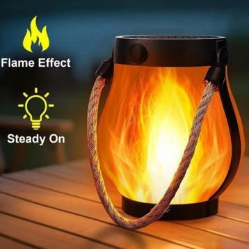 Solar Vlamlantaarn Hangend LED Buitenlamp USB Oplaadbaar, Verzenden, Nieuw