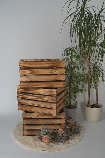 Nieuwe houten kisten 50x40x30 cm - verschillende kleuren, Minder dan 50 cm, Nieuw, Minder dan 50 cm, Ophalen of Verzenden