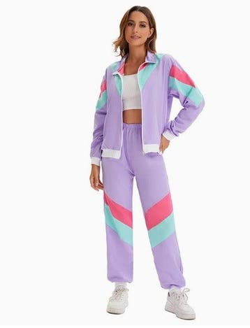 Jaren ‘90 Trainingspak – Paars - Unisex - Maat XL, Ophalen of Verzenden, Nieuw, Maat 56/58 (XL)