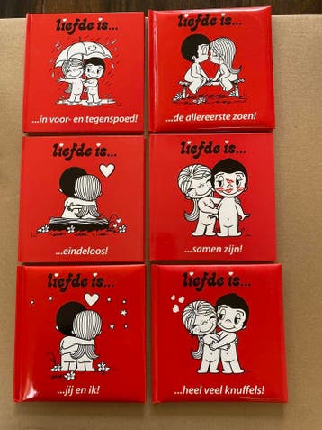 6 Cartoon-Geschenkboekjes - Liefde is ...... - NIEUW, Boeken, Verzenden, Nieuw, Cartoons