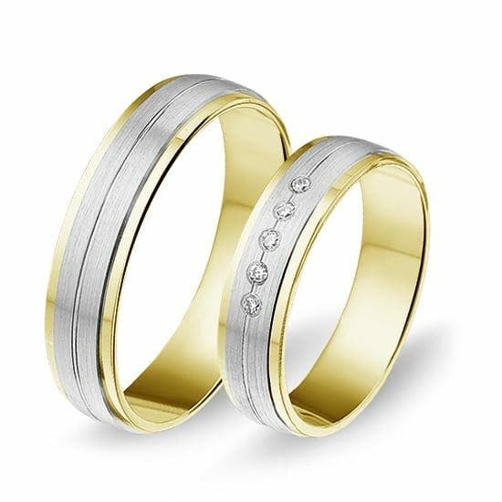 Actie trouwringen in 8/14/18 karaat bicolour goud per paa..., Sieraden, Tassen en Uiterlijk, Ringen, Verzenden