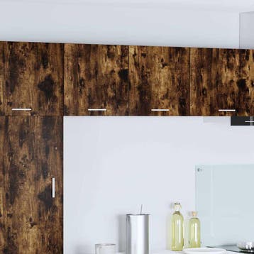 vidaXL Hangkast 2 pcs Gerookte Eik en Wit 40 x 31 x 40 cm, Verzenden, Nieuw, Bruin