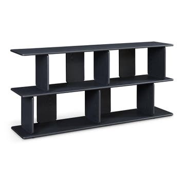 Wandrek Gäljami staand rek laag boekenkast 160x35x74 cm zwar, Huis en Inrichting, Kasten | Boekenkasten, Verzenden, Nieuw