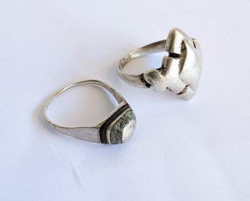 Zilver - Ring - (x2) Touareg Peul Niger, Antiek en Kunst