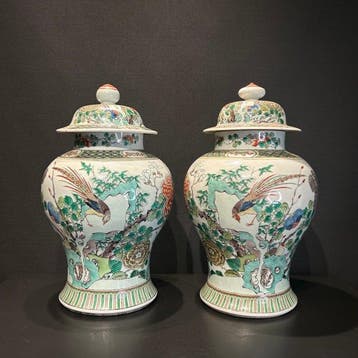 Balustervaas - Porselein - China - Qing Dynastie (1644-1911)