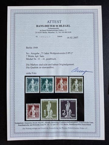 Berlijn 1949 - Berlijn 1949 – 75 jaar Wereldpostunie, Gestempeld