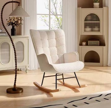 Nieuw Teddy Schommelstoel Beige – Ergonomisch en Hout Design, Verzenden, Nieuw