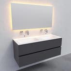 Badkamermeubel Solid Surface AQS Oslo 120x46 cm Dubbel Mat, Huis en Inrichting, Badkamer | Badkamermeubels, Ophalen of Verzenden