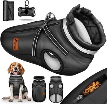 Hondenjas - Hondentrui - Winter - XL - Zwart - TRESKO®, Verzenden, Zo goed als nieuw