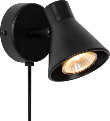 Nordlux Eik-wandlamp-GU10-zwart, Huis en Inrichting, Ophalen of Verzenden, Zo goed als nieuw