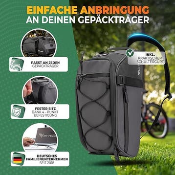 2dekans | MIVELO - Fietstas – 3-in-1 Rugzak & Schoudertas –, Ophalen of Verzenden, Zo goed als nieuw, MIVELO