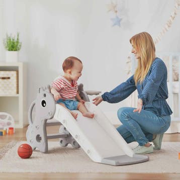 AIYAPLAY Giraffe Kinder Glijbaan met Basketbalring en Klimmu, Kinderen en Baby's, Verzenden, Nieuw