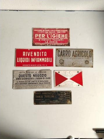 Reclamebord - Industrieel - Serigrafie - Jaren zestig