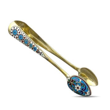 Suikertang - .875 (84 Zolotniki) zilver - 1850-1900, Antiek en Kunst