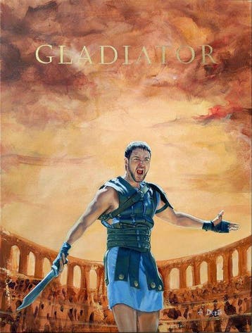 Francesco Dezio - Gladiator – Serie Pop Icons – Dipinto