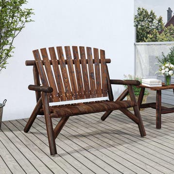 vidaXL Tuinbank 2-zits 119x85x98 cm massief vurenhout, Verzenden, Nieuw, Hout