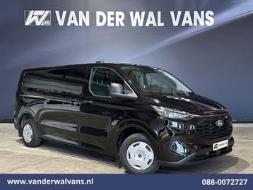 Ford Transit Custom | 2.0 TDCI 136pk L2H1 Euro6 Airco |, Auto's, Gebruikt, Euro 6, Zwart, Dealer onderhouden