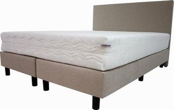 Boxspring – Budget Creme, Verzenden, Nieuw, Beige, Modern