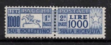 Italiaanse Republiek 1954 - 1000 lire postzegels voor, Gestempeld
