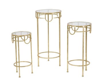 TV-HOUDER GOUD SET VAN 3 STUKS CM Ø 33X70-28X60-23X50, Ophalen of Verzenden, Nieuw