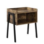 Moderne nachtkastje Madeira 52x42x35 cm hout en zwart, Verzenden, Nieuw