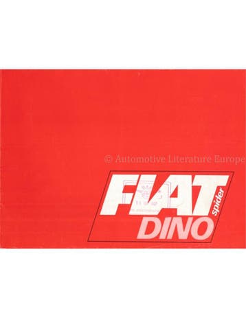 1967 FIAT DINO SPIDER BROCHURE DUITS, Nieuw, Author