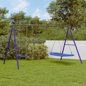 vidaXL Schommelset met schommel, trapeze en nestschommel, Verzenden, Nieuw