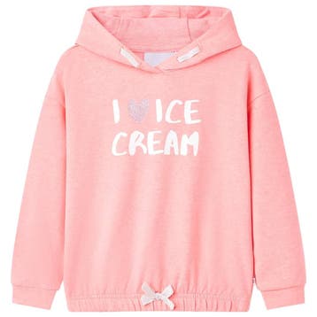 vidaXL Kindertrui met capuchon 104 felroze, Verzenden, Nieuw