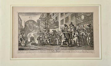 William Hogarth (1697-1764) - Burning the Rumps at Temple